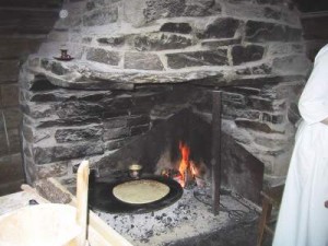 Helen's lefse is baking