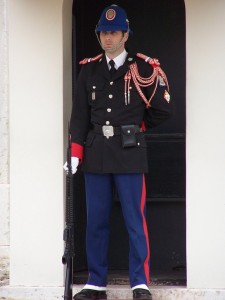 Which royal residence does this officer guard?