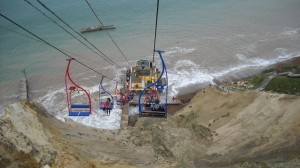 view from the chairlift, The Needles