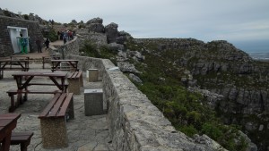 stone walls at edge 