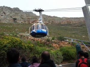 aerial cableway coming into the station