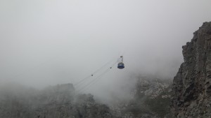 clouds rolling onto Table Mountain