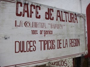 sign at coffee plantaion