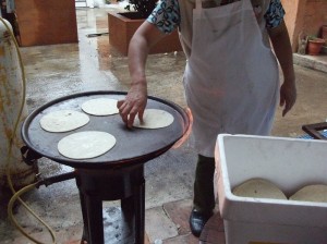 Baking tortillas