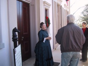 Guide in period costume