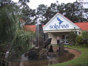 exterior view of reception at Solanas Forest Resort