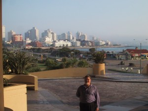 Looking downtown from the steps of the casino