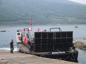 photo of ferry arriving to pick us up