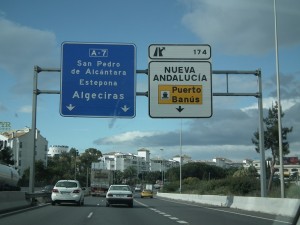 Turn at San Pedro sign to go to Ronda