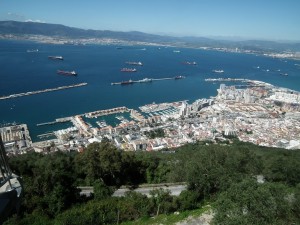 View of downtown from the top of The Rock of Gibraltar