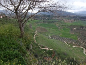 Ronda is surrounded by green valleys