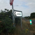 Road sign for L road in Ireland
