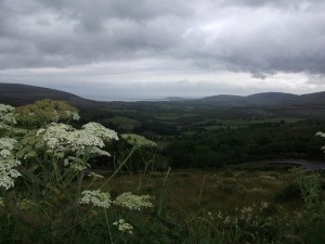 Irish viewpoint (Galway Bay in background.)