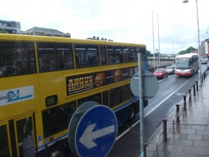 One lane reserved for buses/taxis only.