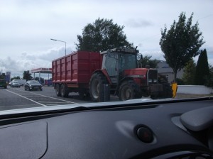 Farm vehicle on an N road