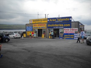 Ticket booths on Pier Road, Doolin, Ireland