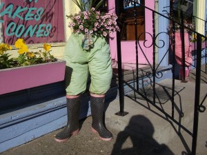 Creative entrance to a Mahone Bay shop