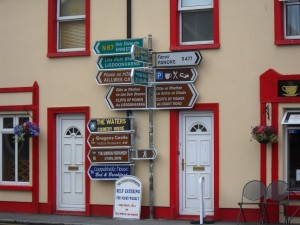 Road signs in Ballyvaghn, Co. Clare