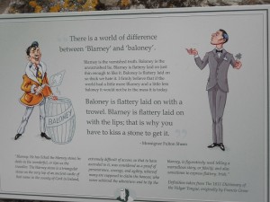 Entertaining signs in Blarney Castle