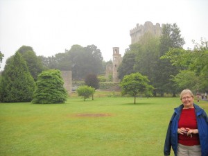 First glimpse of Blarney Castle, Ireland
