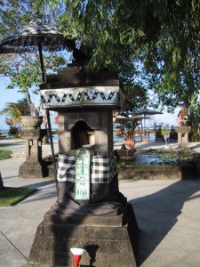 fresh offering baskets are placed here every day, Bali