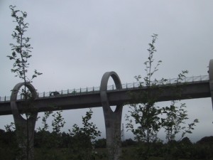 Aqueduct leading to top of the Falkirk Wheel.