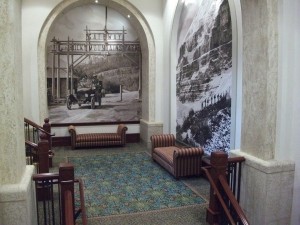 History on the wall of Chateau Lake Louise