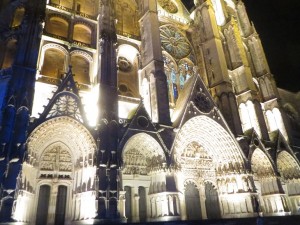 Illuminated Cathedral, Bourges, France