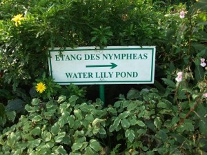 Sign in Monet's Garden. Giverny, France