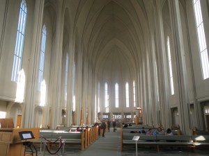 interior of Hallgrimskirkja,Reykjavik