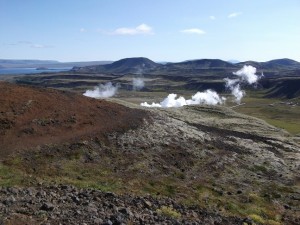 Plumes of steam, Iceland