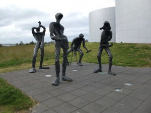Sculptures out the Perlan, Reykjavik