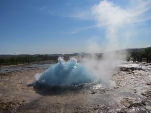 It's about to blow! Strokkur, Iceland